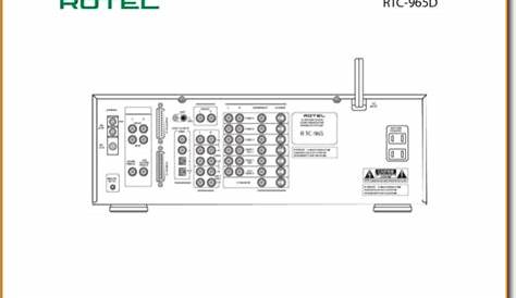 rotel rtc 965 owner's manual