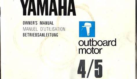 yamaha outboard user manual