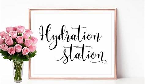 Hydration station sign template Printable wedding bar signs | Etsy