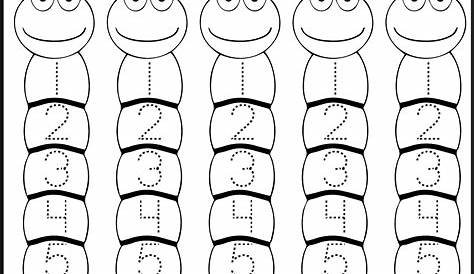 kindergarten number tracing worksheets