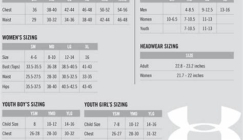 youth medium under armour size chart