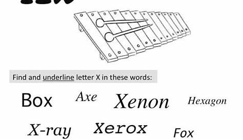 printable letter x worksheets for preschoolers