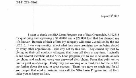 sample reconsideration letter for sba loan