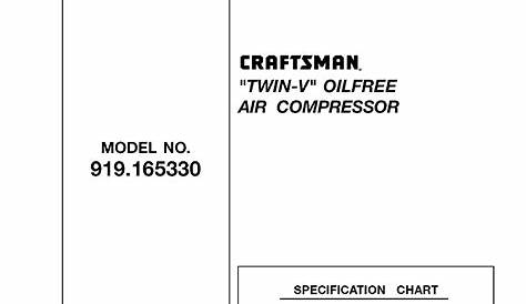 craftsman pancake compressor manual