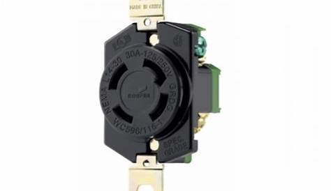 Eaton Wiring 30 Amp Locking Receptacle, NEMA L14-30, 125/250V, Black