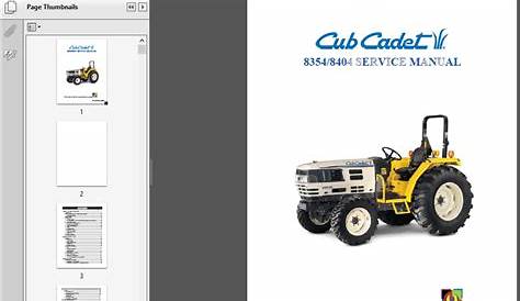Cub Cadet 8354 8404 Series Service Repair Manual - PDF DOWNLOAD
