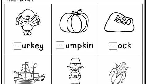 thanksgiving activities for kindergarten printables