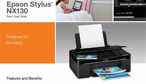 EPSON STYLUS NX130 ALL IN ONE PRINTER SPECIFICATIONS | ManualsLib