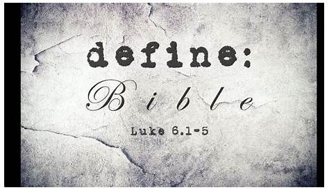 Define: Bible - YouTube