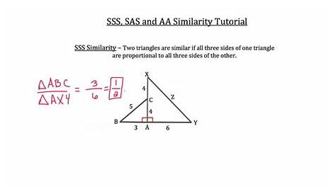 SSS, SAS and AA Triangle Similarity Tutorial-Textbook Tactics - YouTube