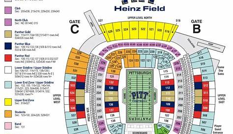 heinz field map seating chart