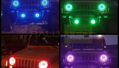 7" Jeep Wrangler Gen2 RGB Color Changing Halo LED Headlights (Pair) - Jeep - Ralu LED | Jeep