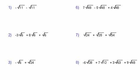 17 Simplifying Radicals Math Worksheets / worksheeto.com