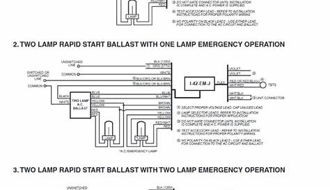 wiring diagram for emergency ballast