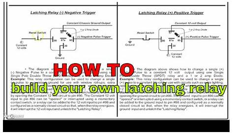 latching relay circuit diagram