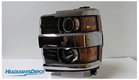 HEADLIGHTSDEPOT Headlight Black Chrome Fits 2015-2018 Chevrolet