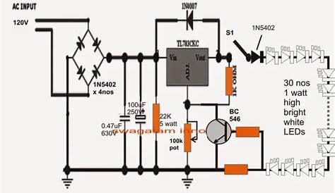 240v ac led circuit diagram