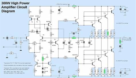 300W High Power Amplifier Circuit - Electronic Circuit