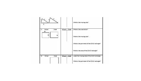 scale factor worksheets 7th grade