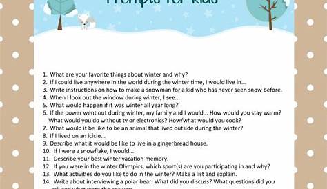 20 Winter Writing Prompts for Kids - Life With Lovebugs