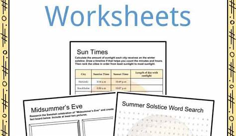 summer solstice worksheets