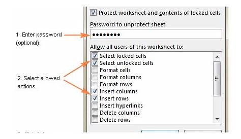 how to unprotect excel worksheets