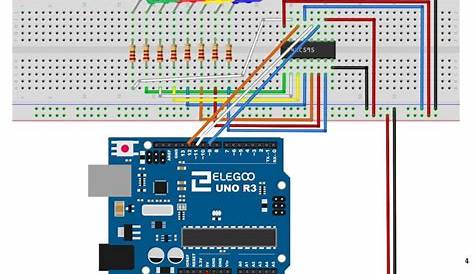 Schematic for the 74HC595 Connected to an Arduino | Technology Tutorials