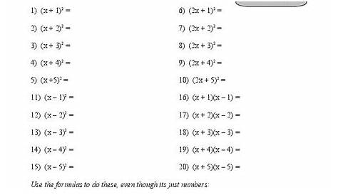 Square Of A Binomial - slidesharedocs