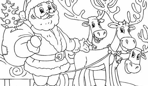 20+ Free Printable Santa Coloring Pages - EverFreeColoring.com
