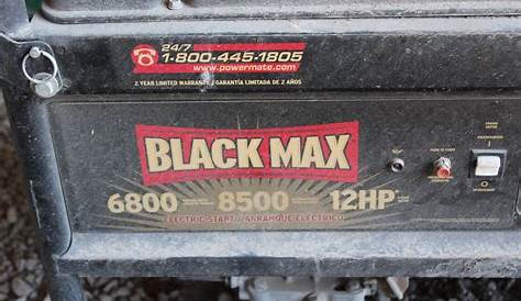 black max 6250 generator manual