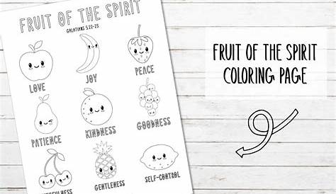 Fruit of the Spirit Coloring Page - My Printable Faith