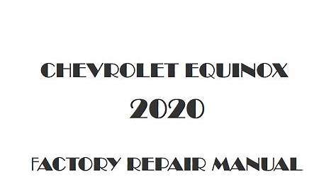 2020 Chevrolet Equinox repair manual