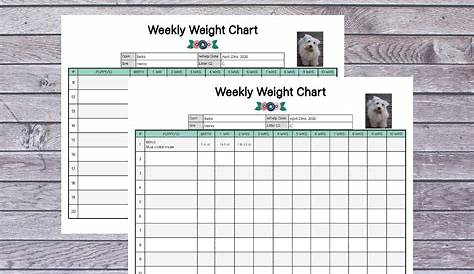Weekly Puppy Weights Chart Breeder Litter Records/Forms - Etsy 日本