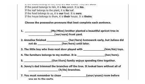 20 6th Grade Pronoun Worksheets | Desalas Template