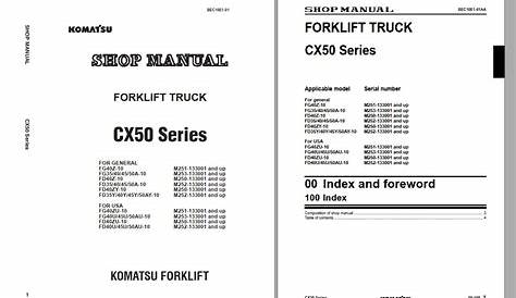 komatsu forklift manuals free