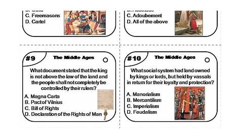 Middle Ages Task Cards | Teaching Resources