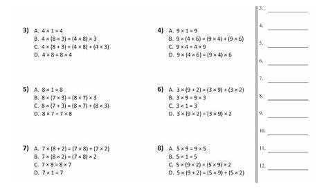 Properties Worksheets | Math number sense, Math properties, Math classroom