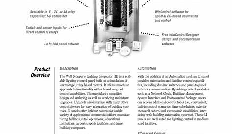 The Wattstopper - Lighting Control Panels | Automation | Switch