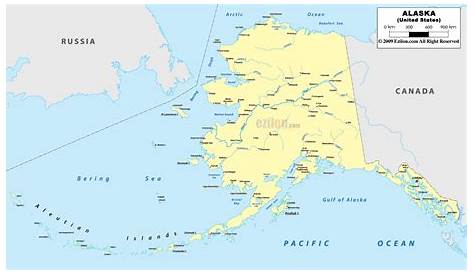 Map of Alaska State USA - Ezilon Maps