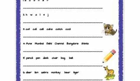 English Alphabetical Order Worksheet 1 Grade 2 - EStudyNotes