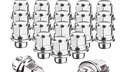 12×1.5 Lug Nuts 20 Pcs Chrome Closed End Mag Style Lug Nuts with Washer
