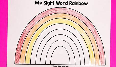 rainbow sight words printable free