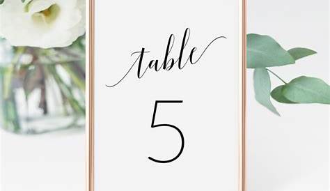 Table Number Cards Template