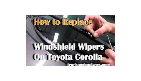 How to Replace Windshield Wipers on Toyota Corolla