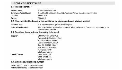 diesel fuel specifications pdf