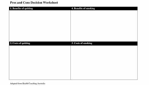 6 Decision -Making Worksheets / worksheeto.com