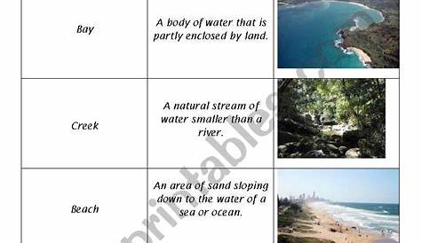 geographical terms worksheets