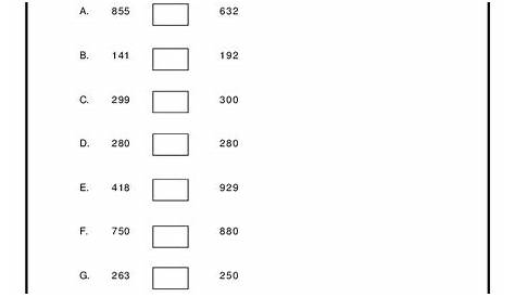 Comparing Multi Digit Numbers Worksheet