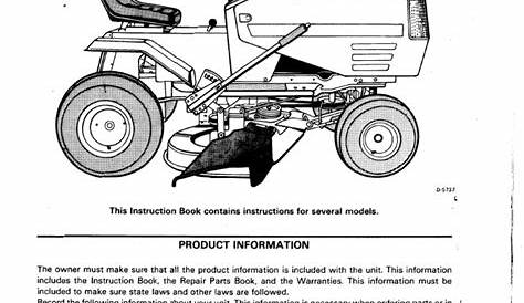 Murray 40603B Lawn Tractor Owners Manual