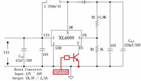 xl6009 boost converter circuit diagram